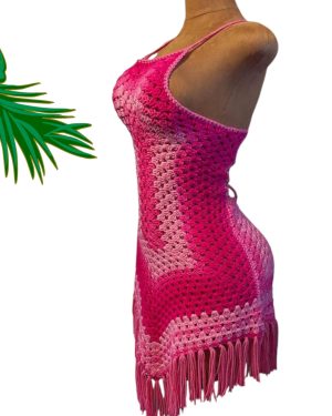 Granny stripe fringe dress - Image 4